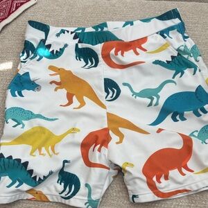 PatPat Kids Dinosaur Print Shorts - White, Orange, Blue